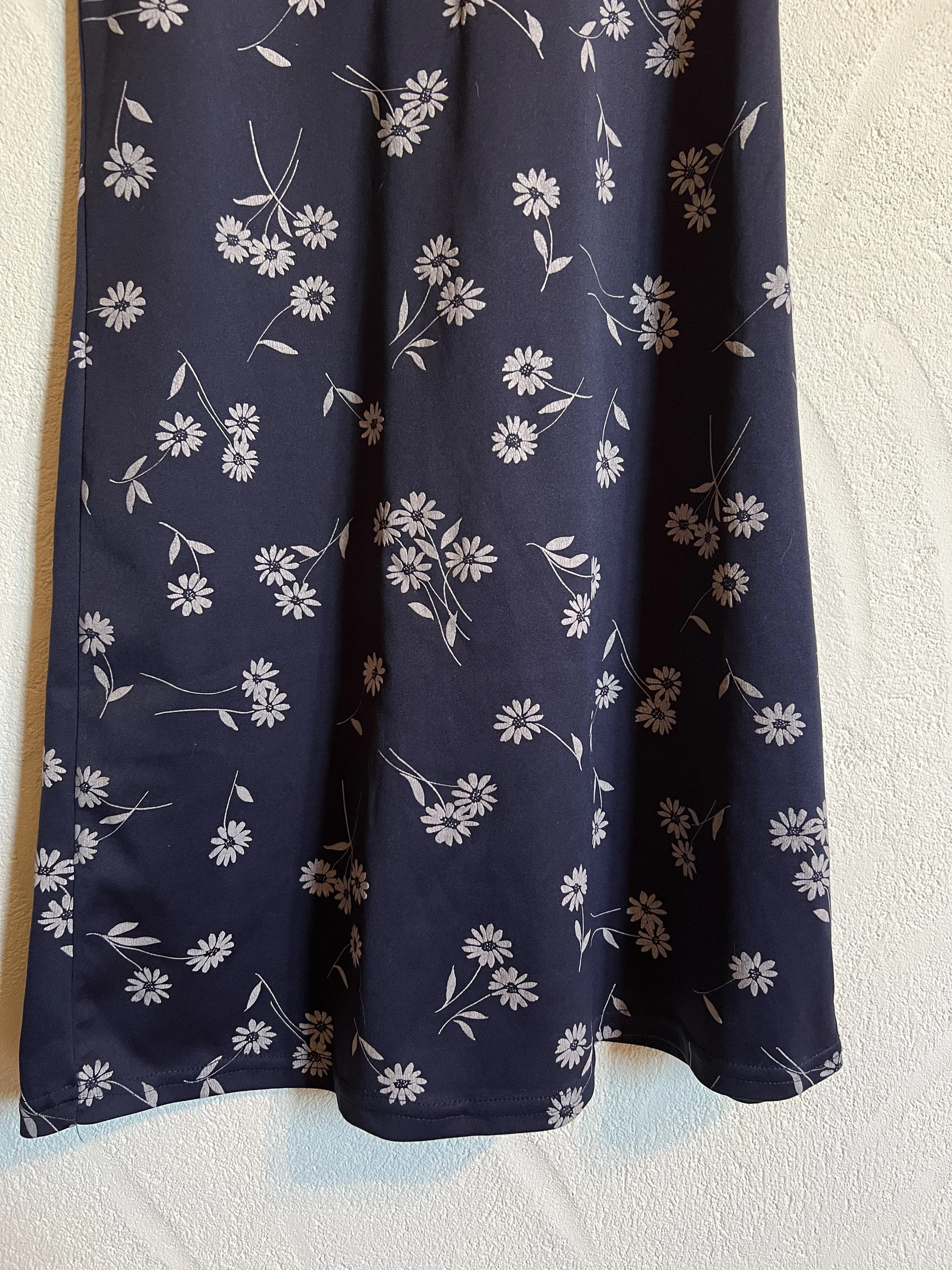🌼 Vintage Jennyfer navy blue floral dress – size 36 – straight cut – photo 6
